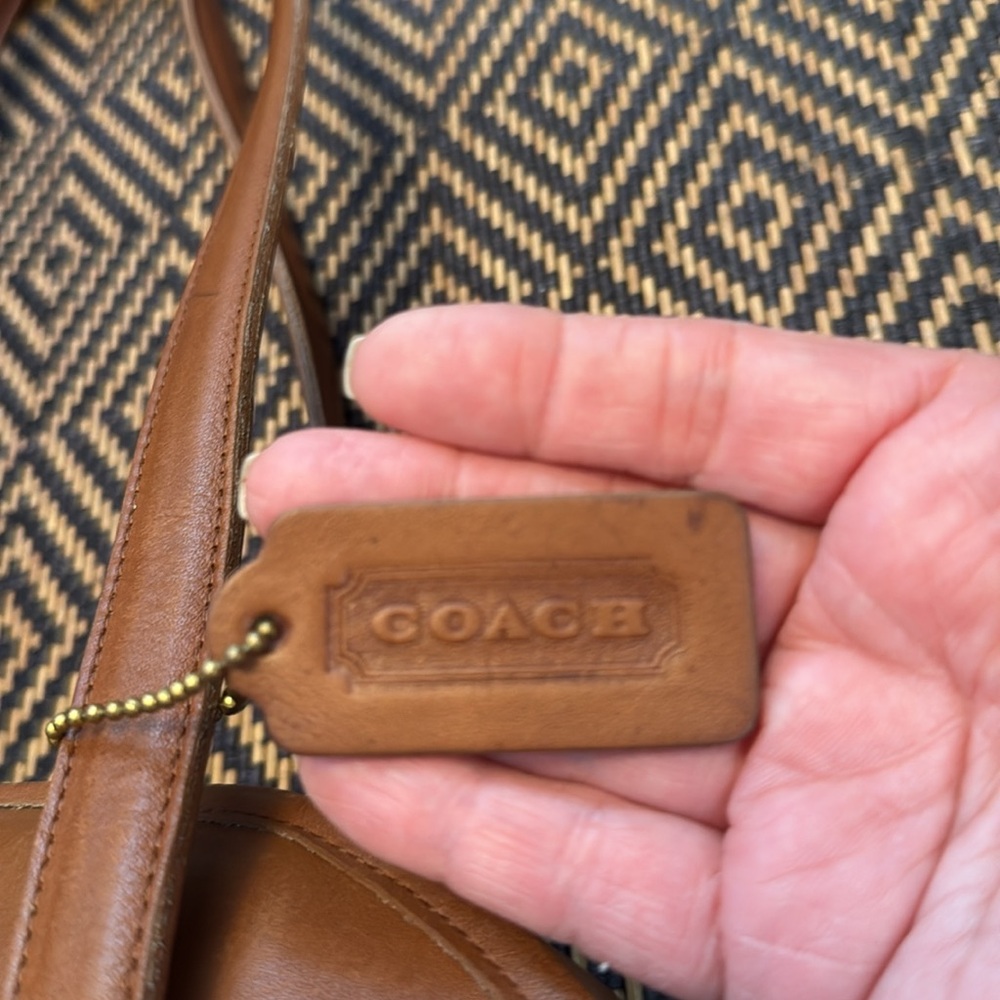 Vintage Coach Asheville zip 9089 British tan dome bowler - Picture 3 of 16